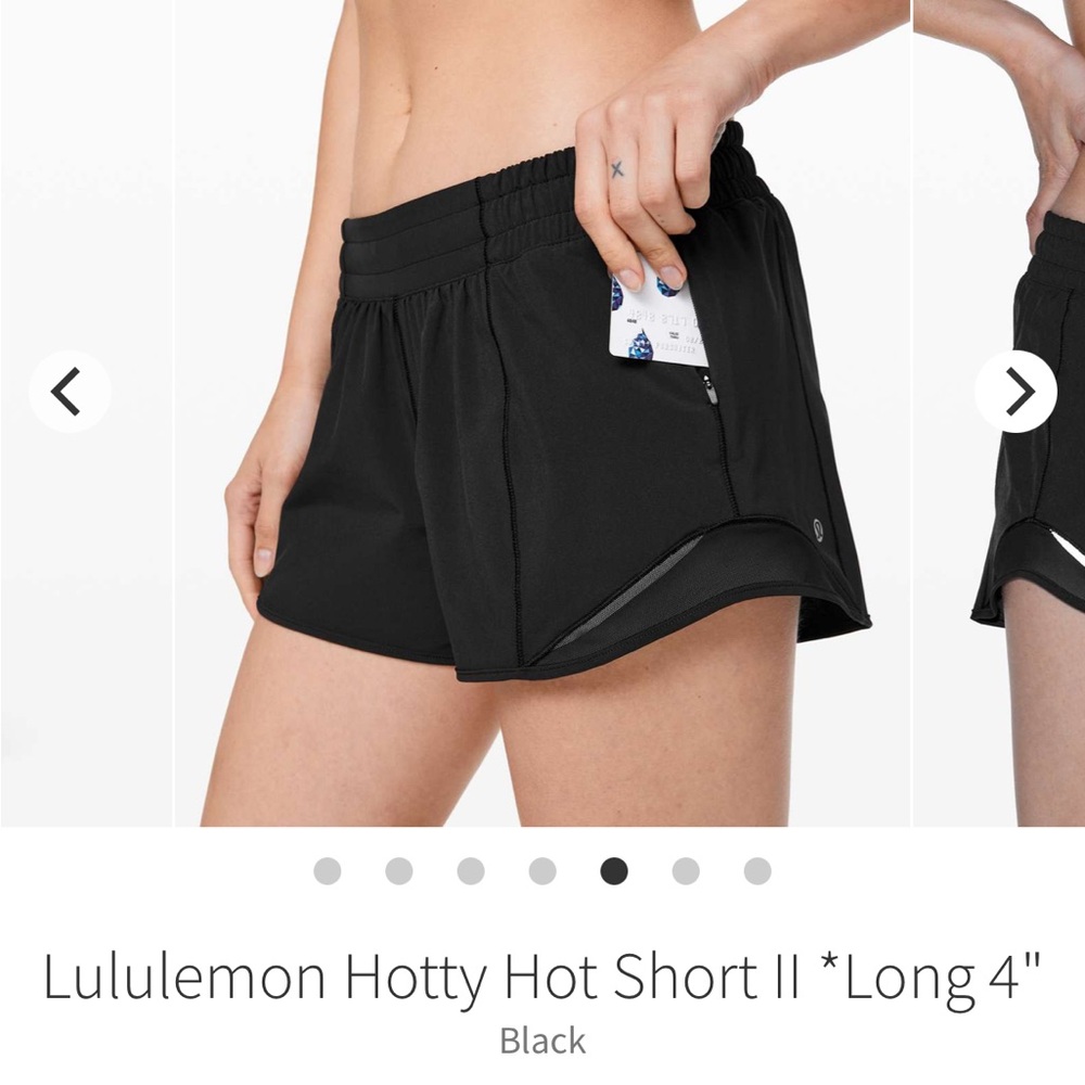 lululemon athletica Black Hotty Hot Short II